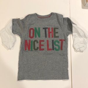 Carter’s “On the nice list” Christmas Pajamas Long Sleeve shirt Size 3T